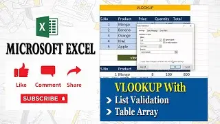 #excel #vlookup vlookup with validation