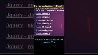Plug-ins in jQuery