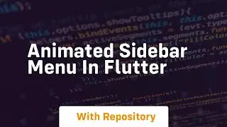 animated sidebar menu in flutter