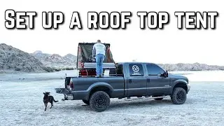 Setting up a rooftop tent in real time