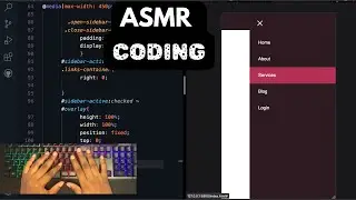 ASMR KEYBOARD CODING - Responsive Side Navbar using (HTML & CSS) only