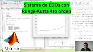 Sistema de ecuaciones diferenciales con Runge-Kutta de 4to orden en Matlab