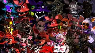 WWE Foxy the Pirate Fox Royal Rumble! Foxy, Mangle, and more!
