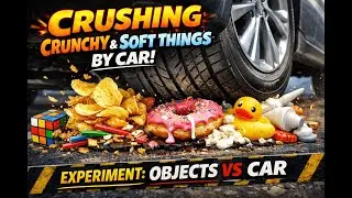 Crushing Crunchy & Soft Things by Car!   EXPERIMENT Objects VS CAR
