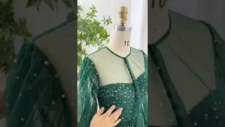 Custom orders. Corset dark green long sleeves formal dress. #dress #gown #fashion #wedding #prom