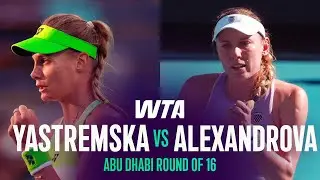 Dayana Yastremska vs. Ekaterina Alexandrova | 2026 Abu Dhabi Round of 16 | WTA Match Highlights