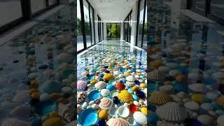 Unbelievable 3D Epoxy Floor Made with Real Pebbles & Seashells | Luxury Flooring Transformation