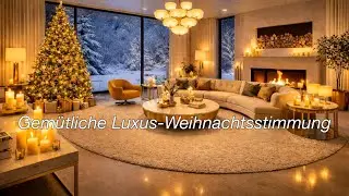 Cozy Luxury Winter Ambience ✨ Fireplace, Candlelight & Modern Classical Music