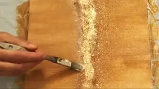 DIY Copper, Bronze, Gold, Gold Leaf Glitter Abstract Wall Art