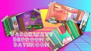 Sims 4| Vaporwave Bedroom + Tour + CC Websites