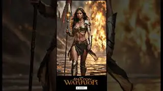 KLING IA BEAUTIFUL WOMAN AMAZON WARRIOR #wonderwoman #fantasy #warrior #mythology #marvel #amazon