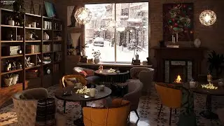Winter Coffee Shop Ambience - Smooth Jazz Music for Winter/Cold Season ❄️ (3-Hour Playlist)