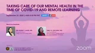 Taking Care of Our Mental Health in the Time of Covid-19 and Remote Learning