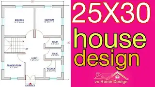 25X30 house plan | 25 by 30 house design | small house design