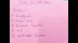 My Quant strategy for bank exams Part 1 || teachers you can follow || #rrbclerk2023 #rrbpo2023