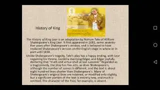 History of King Lear by Nahum Tate
