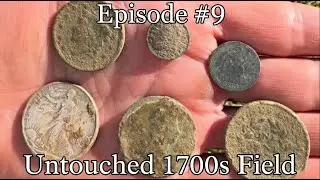 Metal Detecting New England Episode #9: Untouched 1700s Field - Matching Shoebuckles