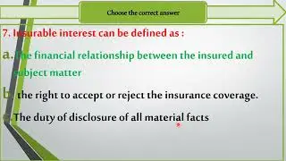 the principles of insurance section no  7