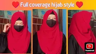 Full coverage hijab style for school/college girls &hearts;️🎀//front and back coverage//Hijab tutorial