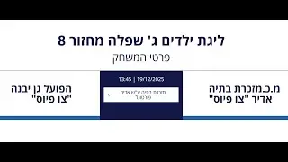 תקציר המשחק - מזכרת בתיה מארחת את הפועל גן יבנה - מחזור 8