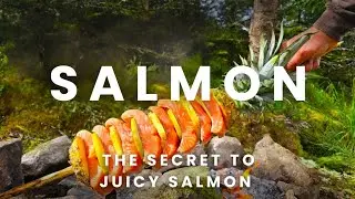 The Juicy Salmon | Jungle Food Adventure #salmon #junglecooking #cooking #viral #food 