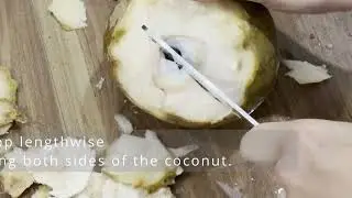 How to cut open a coconut