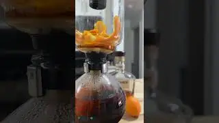 Making orange infused bourbon with a coffee siphon