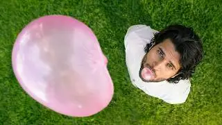 I Tried HELIUM Chewing Gum Bubbles