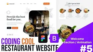 Figma to HTML with Bootstrap 5 #5 : Welcome Section (Cool Restaurant Landing Page)
