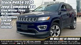 2020 Jeep Compass 4x4 Free Winter Tires No Accidents Low KM Nav at Vaughan Chrysler Stock P4924