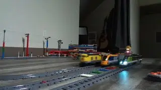 LEGO Game Room Valley Part 12 LEGO Trains 60337, 7938, 60197 & 7939 (Train View)