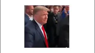 Trump entering the arena in style