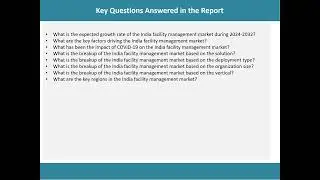 India Facility Management Market Size, Share, Trends, Growth, And Forecast 2024-2032