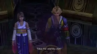 FFX: Yuna and Tidus talking to Bahamut fayth