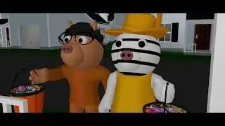 Zizzy and Pony trick or treating on halloween