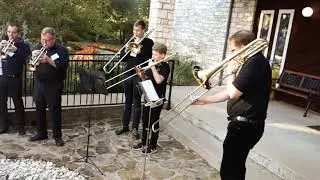 Posaunenchor Greets Worshippers