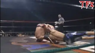 Yoshino lands a sick Lightning Spiral on Austin Aries