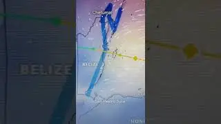 Hurricane Lisa hitting Belize November 2, 2022 wind radar.