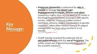 Health Canada Summary Safety Review - Proglycem (diazoxide)