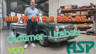 Oldtimer Umbau Mercedes Benz W111 , 3,5L 280SE mit Fussgas links