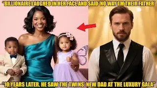 BILLIONAIRE LAUGHED IN HER FACE AND SAID 'NO WAY I'M THEIR FATHER'  10 YEARS LATER, HE SAW THE TWINS