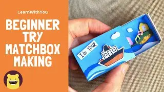 Matchbox gift making - How to draw and make a matchbox cute gift. Super easy step by step