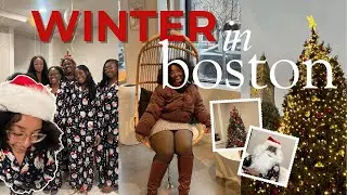 Уютные зимние дни в Бостоне 🎄🧦🕯️ | Рождественская пижама, работа из кафе и подготовка к праздникам