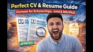 How to Make a CV / Resume | All Formats Explained (Scholarship, Job & Academic)