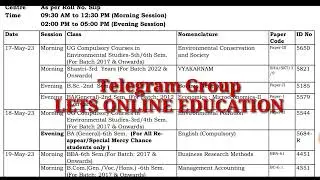 Tantative Date Sheet | CDLU, Sirsa | Exam May 2023