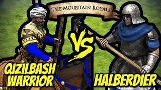 114 ELITE QIZILBASH WARRIORS vs 200 HALBERDIERS (Total Resources) | AoE II: DE