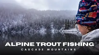 TROUT Fish in a Remote Backcountry Lake (It SNOWED)