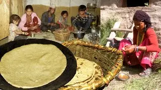 local wheat bread recipe in the village || rural Nepal and a village family || rural Nepal ||