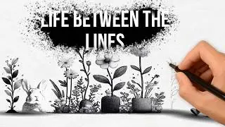 Ink That Breathes | Digital Art and Video Editing | Black and White Flower