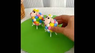 Make Beautiful sheep 🐑 with clay || Best Activity For kids #youtubeshorts #viral #lifehacks #craft